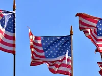 Развевающиеся флаги США